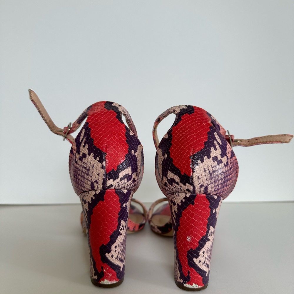 Madden Girl Red and Purple Ankle-Strap Heels - Picture 4 of 5